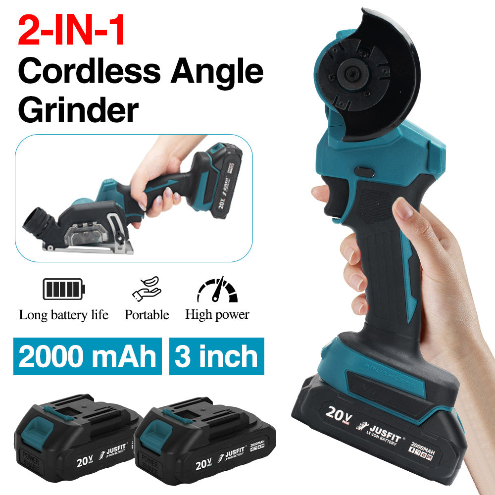 Power Tool with Metal, 2-in-1 20V Cordless Angle Grinder Brushless - product gallery image 3