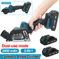 Power Tool with Metal, 2-in-1 20V Cordless Angle Grinder Brushless