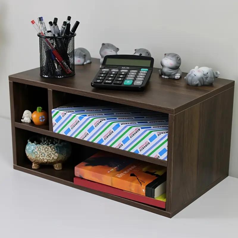 Printer Stand Storage 2-Tier Desktop Table A4 Paper with Wood - product gallery image 11
