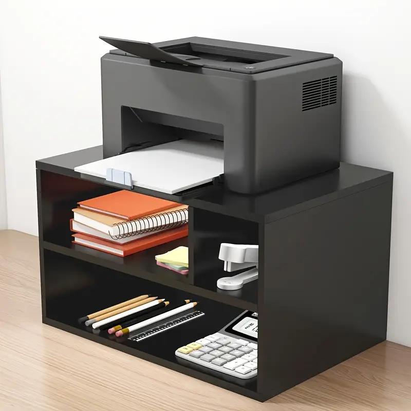 Printer Stand Storage 2-Tier Desktop Table A4 Paper with Wood - product gallery image 13