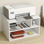 Printer Stand Storage 2-Tier Desktop Table A4 Paper with Wood - product gallery image 5