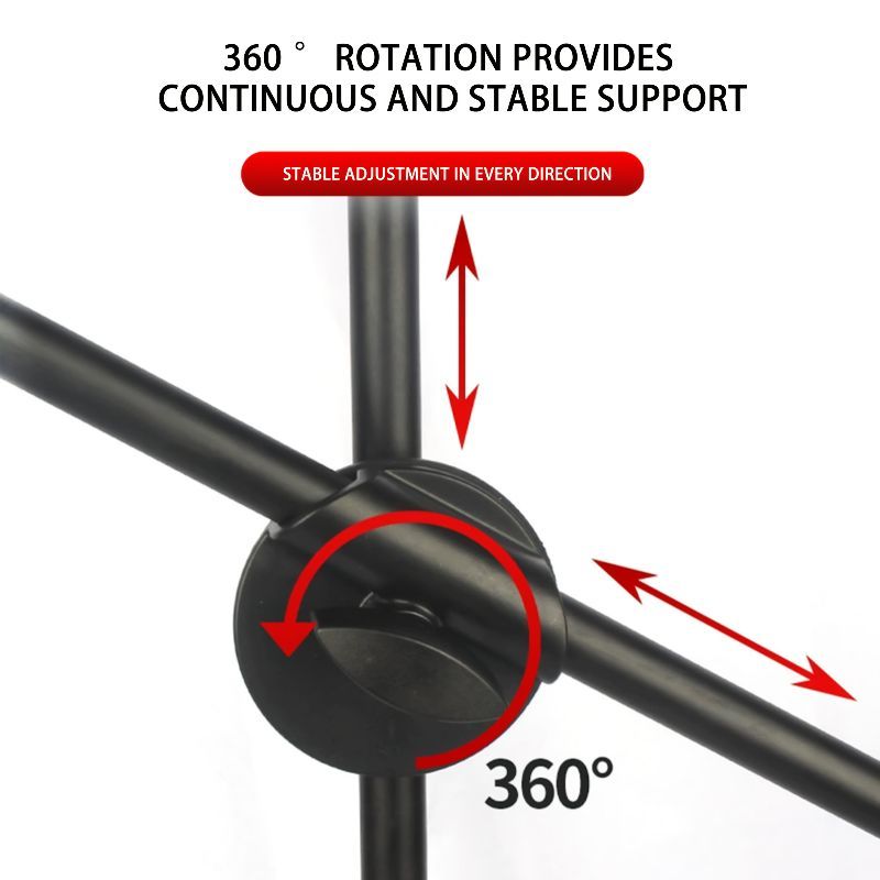 Professional Metal Microphone Stand with an Adjustable Boom Tripod Base Home - product gallery image 5