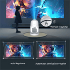 Projector Portable Mini Projector Wireless with Connection Speakers Phone Movies - product gallery image 4