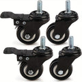 PU Rubber Castor Wheels Suitable for with 50mm, 200kg, 4pcs