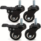 PU Rubber Castor Wheels Suitable for with 50mm, 200kg, 4pcs