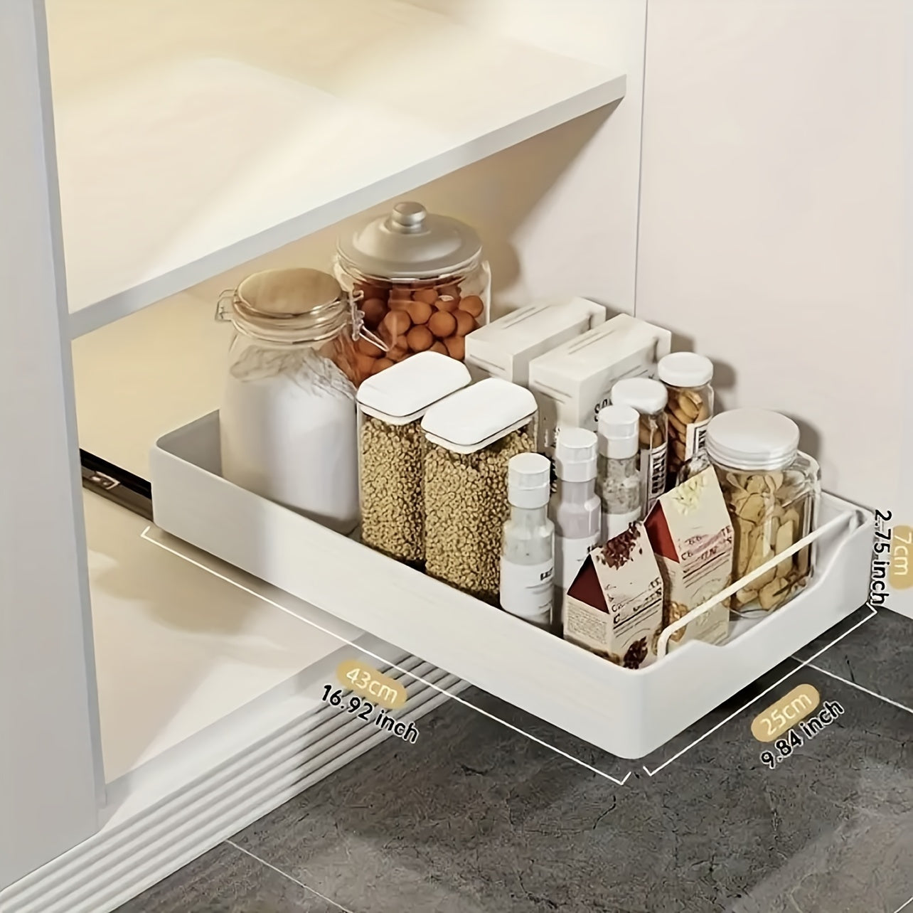 Pull-Out Cabinet Organiser with 35cm, 40cm, Metal for home organisation - product gallery image 13