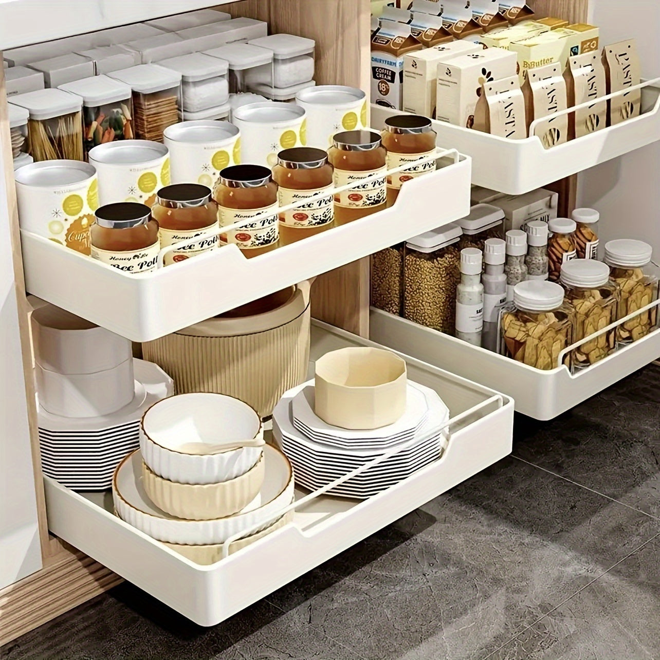 Pull-Out Cabinet Organiser with 35cm, 40cm, Metal for home organisation - product gallery image 14
