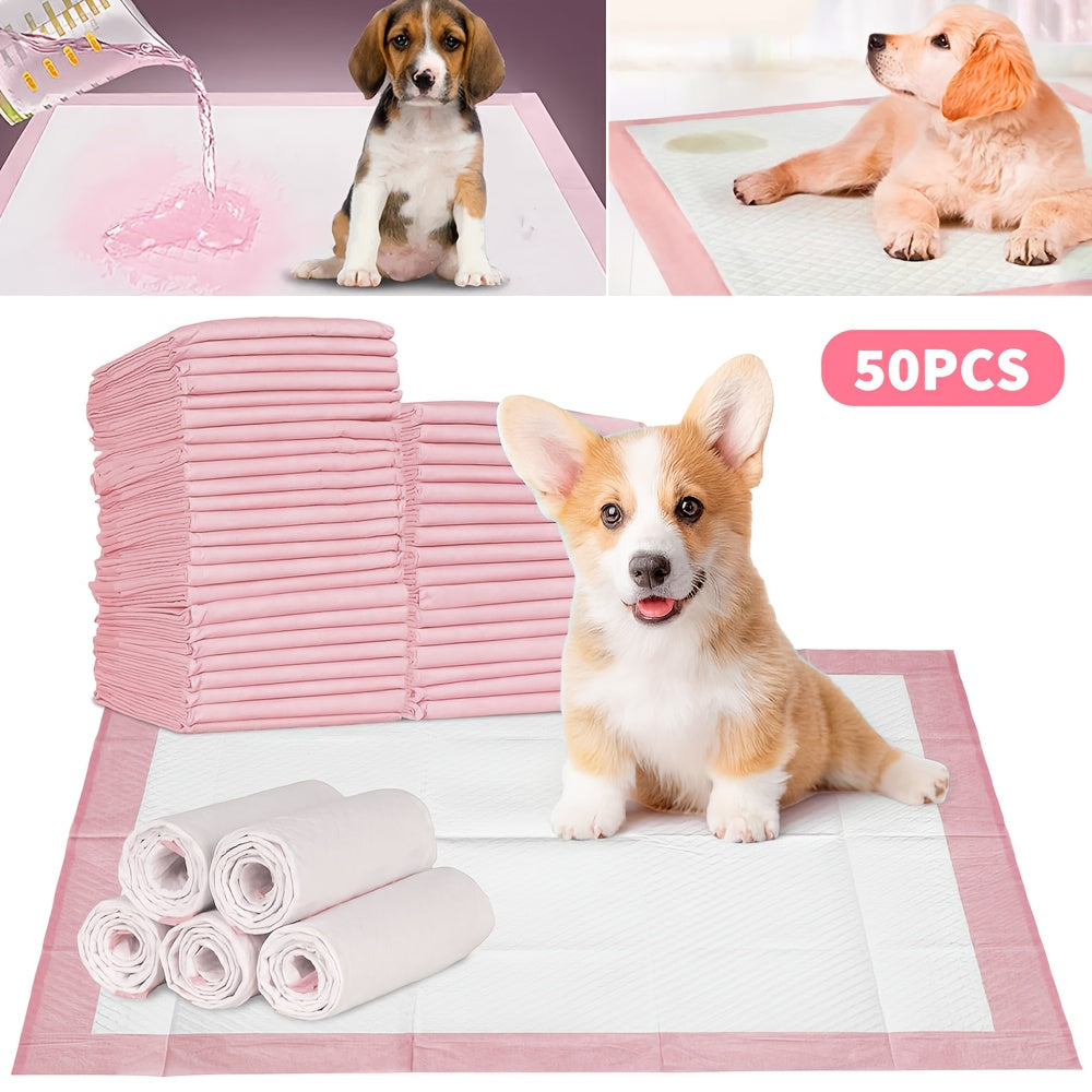 Puppy Training Pad with 50 pcs, L-60*60cm, Pads, Enhanced Absorbent Plush Pee Pads - product gallery image 2