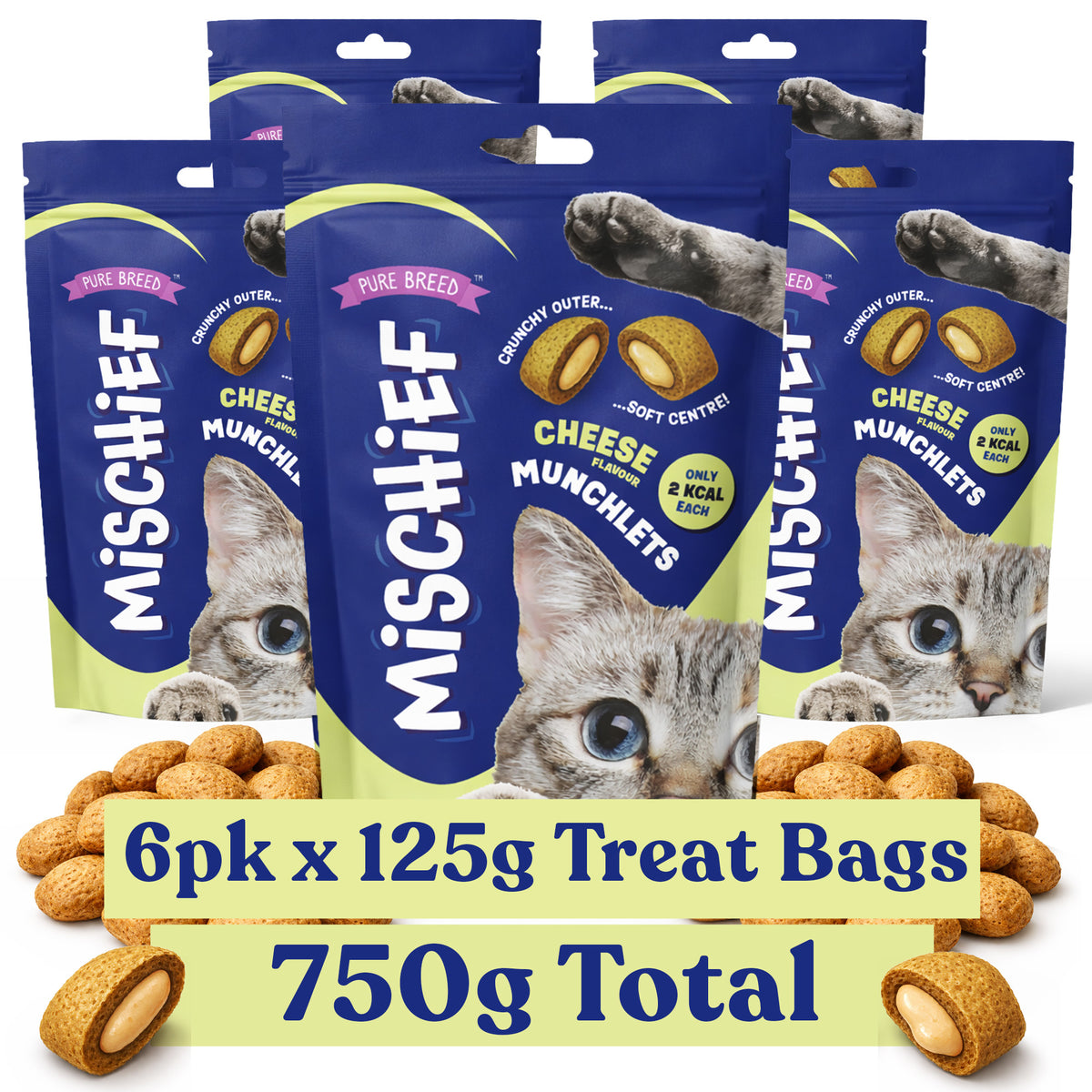 Pure Breed Mischief Cat Treats 6 Pack with 6pk for practical home use