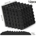 Pyramid Soundproof Black Soundproof with Self-Adhesive, 12pcs - product gallery image 3