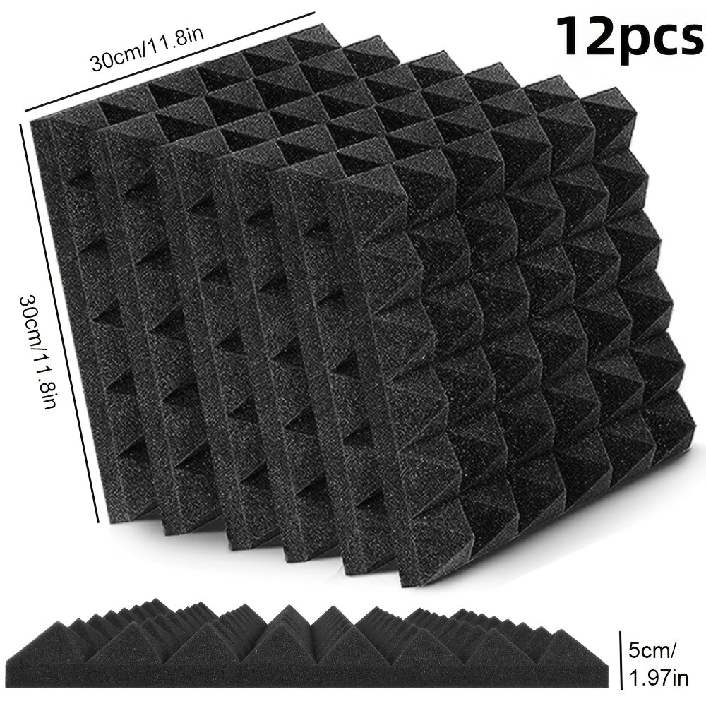 Pyramid Soundproof Black Soundproof with Self-Adhesive, 12pcs - product gallery image 3
