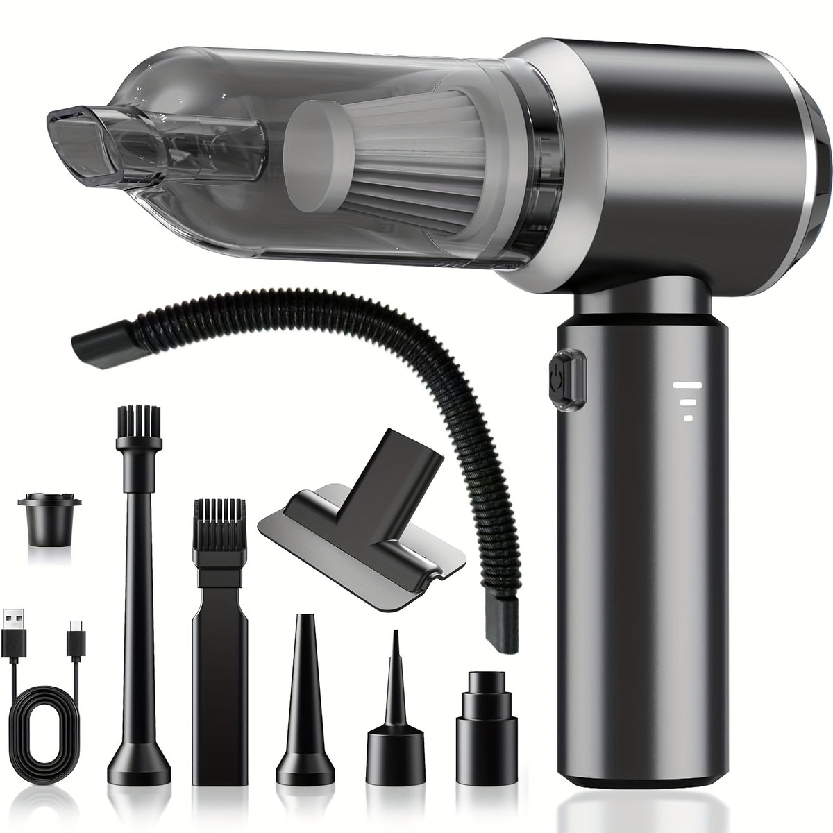 QILIEASY: 2026 New 100W High-Power with High-Power Handheld Car Vacuum Cleaner 20000Pa - Grey option