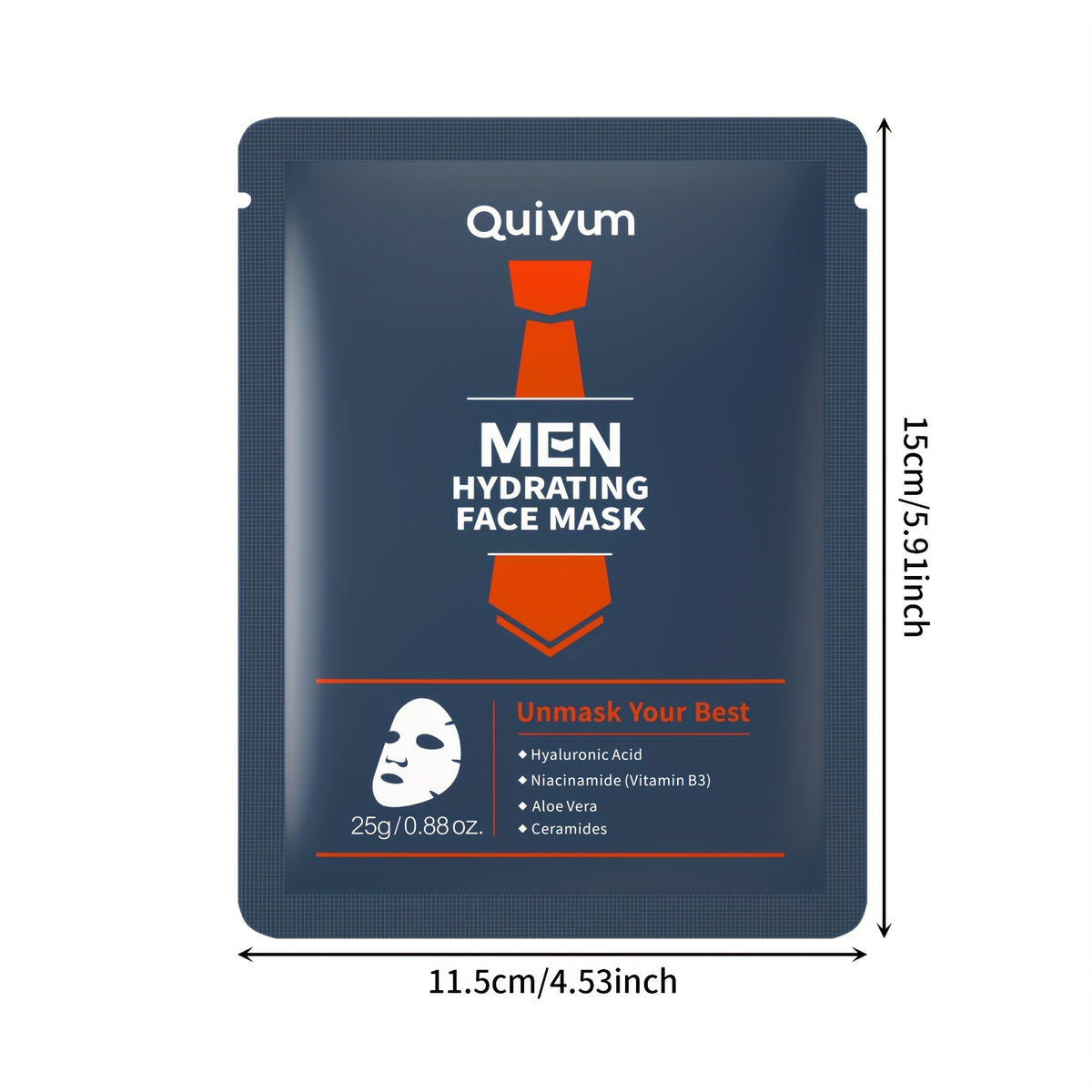Quiyum Men Hydrating Facial Mask 20 Pack with 20 Packs, 20pcs - product gallery image 4