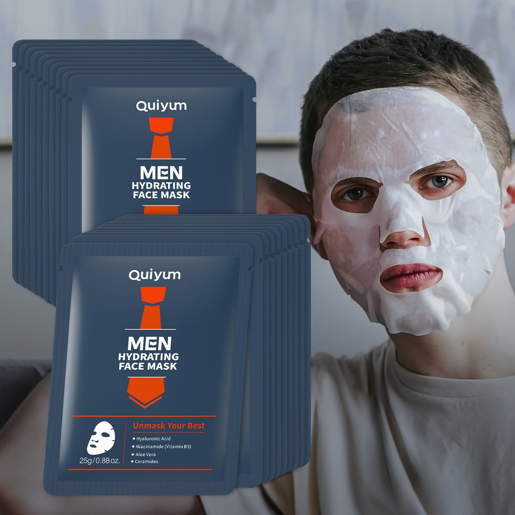 Quiyum Men Hydrating Facial Mask 20 Pack with 20 Packs, 20pcs - product gallery image 7