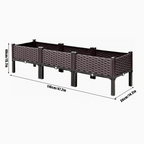 Raised Garden Bed with 116cm, 160cm, Plastic, Legs Self-Watering Planter Box Elevated PP - 116x40x36cm, Plastic option