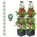 Raised Garden Bed with Bamboo, 2pcs, Tomato Planter Trellis of Planter Box - 2pcs option