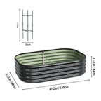 Raised Garden Bed with Easy Assembly, 120cm, 160cm, Metal, Heavy-Duty - product gallery image 4