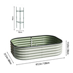 Raised Garden Bed with Easy Assembly, 120cm, 160cm, Metal, Heavy-Duty - White, 120*80*30 cm option