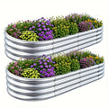 Raised Garden Bed with Easy Assembly, Lockable, Metal, 2 Pack