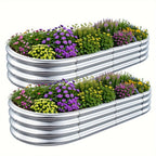 Raised Garden Bed with Easy Assembly, Lockable, Metal, 2 Pack