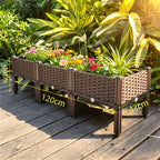 Raised Garden Bed with Easy Assembly, Plastic for gardens and patios