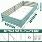 Raised Garden Bed with Metal, 180*90*30cm for gardens and patios - product gallery image 2