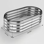 Raised Garden Bed with Metal, 180*90*30cm for gardens and patios - product gallery image 7