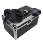 Record Storage Case with Lockable 7-Inch Vinyl Flight Foam Lining