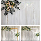 Rectangle Wedding Arch Stand 2x2M Iron with Freestanding, Metal - product gallery image 4