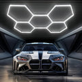 Rectangular Frame Hexagonal LED Garage with Light, High Brightness 712W 168000LM 6500K - 5 Grid option