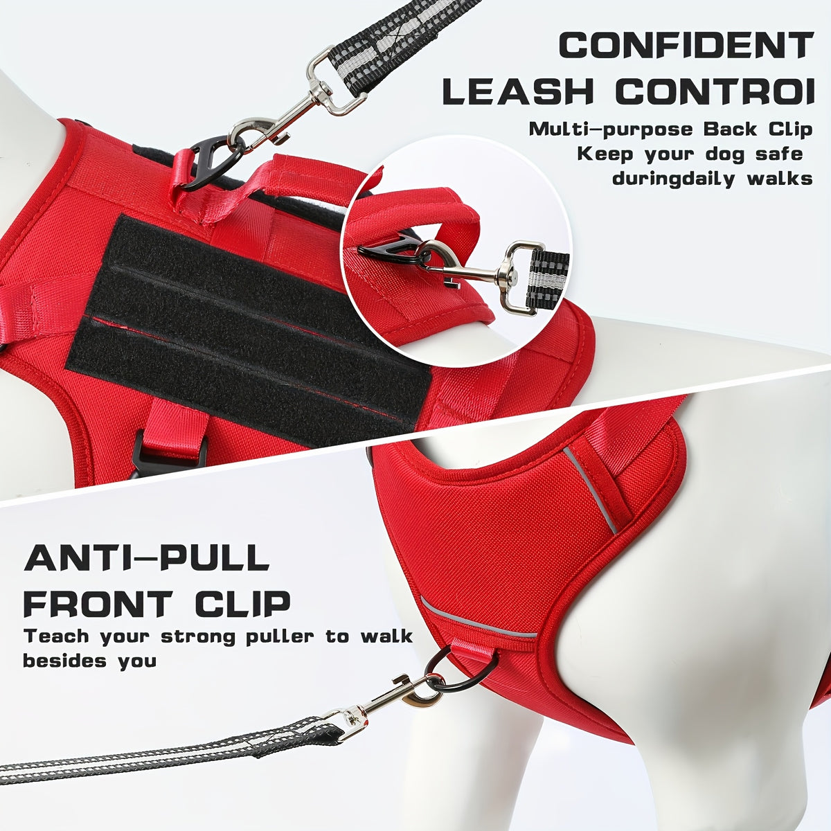 Reflective No-Pull Dog Harness for Large with No-Pull Breeds Escape-Proof, Soft Padded - product gallery image 3