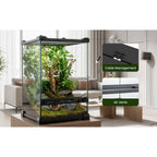 Reptile Terrarium with Leakproof, Glass Vivarium Tank Ventilated Habitat - product gallery image 12