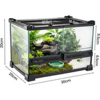 Reptile Terrarium with Leakproof, Glass Vivarium Tank Ventilated Habitat - product gallery image 3