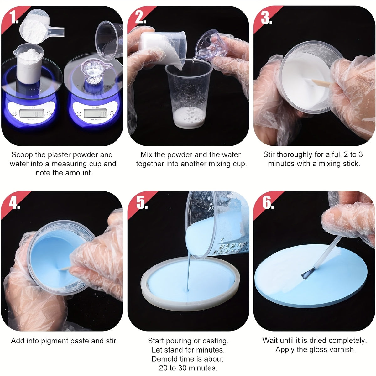 Resin & Casting Supplie with 1kg, 3kg, Ceramic, Eco Powder Ceramic Plaster Kit Fast - product gallery image 8