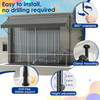 Retractable Awning with Adjustable Height, 400cm for gardens and patios - product gallery image 5