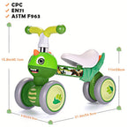 Ride-On Toy with Wheels, Carbon Steel, Dino, Dinosaur Balance Bike Toddlers 10-36 Months - product gallery image 2