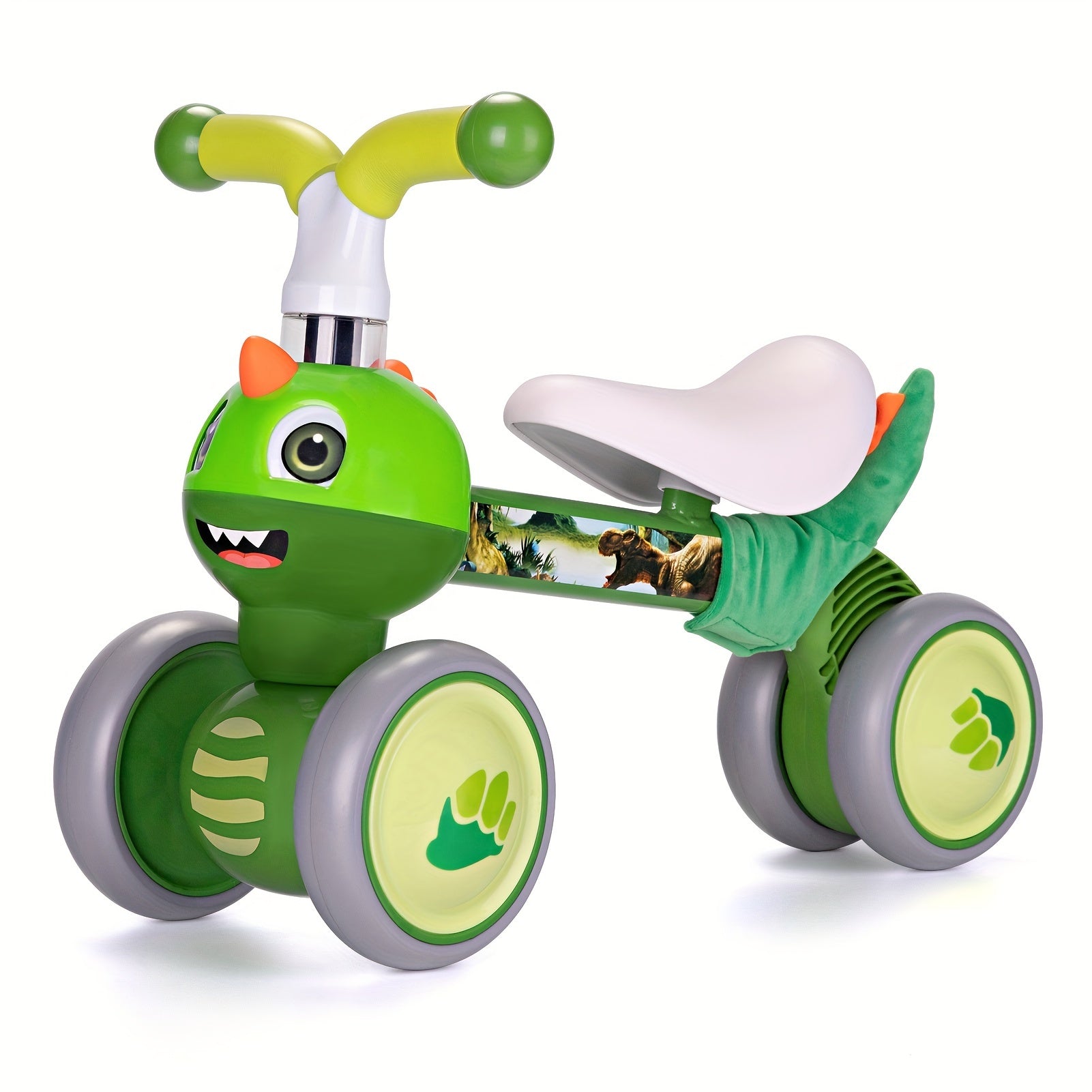 Ride-On Toy with Wheels, Carbon Steel, Dino, Dinosaur Balance Bike Toddlers 10-36 Months