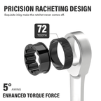 Ring 12pcs Ratchet Spanner Wrench 72-Tooth Gear for storage and organisation - product gallery image 3