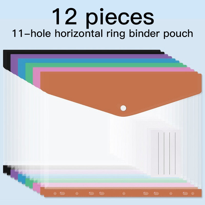 Ring A4 Expanding Folders Button 11-Ring Binder with Water-Resistant, Lockable - product gallery image 16