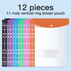 Ring A4 Expanding Folders Button 11-Ring Binder with Water-Resistant, Lockable - product gallery image 17