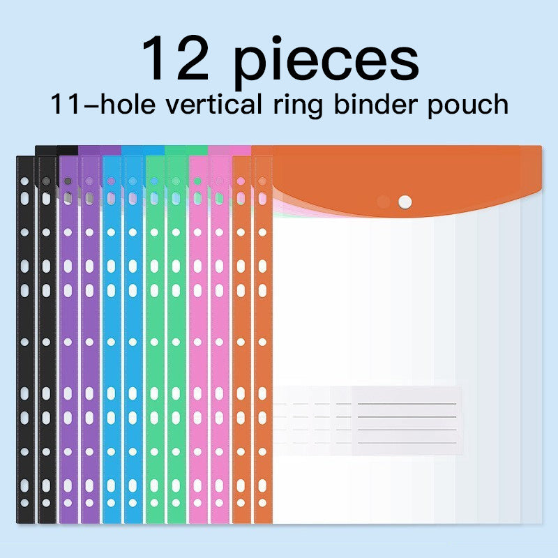 Ring A4 Expanding Folders Button 11-Ring Binder with Water-Resistant, Lockable - product gallery image 17