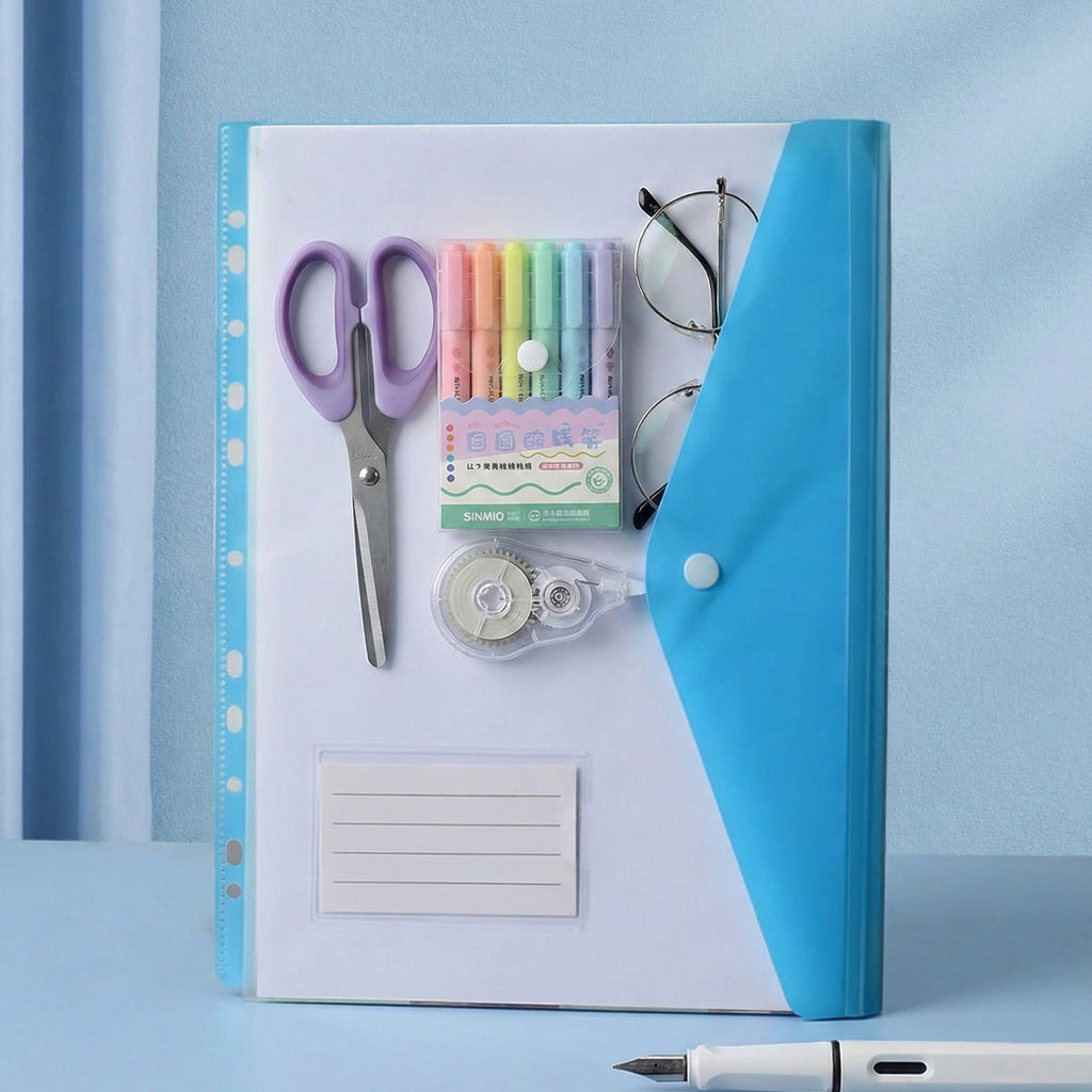 Ring A4 Expanding Folders Button 11-Ring Binder with Water-Resistant, Lockable - product gallery image 22