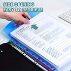 Ring A4 Expanding Folders Button 11-Ring Binder with Water-Resistant, Lockable - product gallery image 3