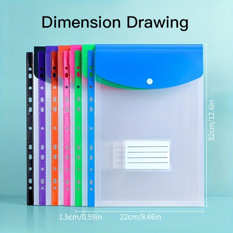 Ring A4 Expanding Folders Button 11-Ring Binder with Water-Resistant, Lockable - product gallery image 4