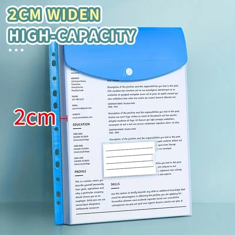 Ring A4 Expanding Folders Button 11-Ring Binder with Water-Resistant, Lockable - product gallery image 5