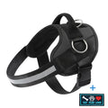 Ring Adjustable Reflective Dog Harness Nylon Vest with Metal - Black, XS option
