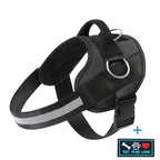 Ring Adjustable Reflective Dog Harness Nylon Vest with Metal - Black, XS option