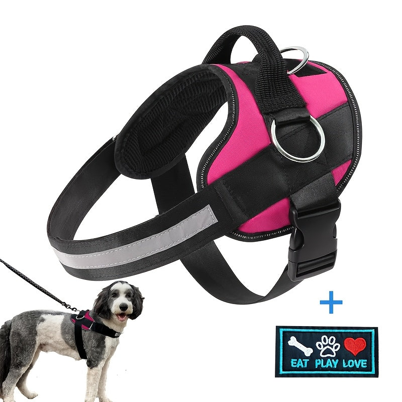 Ring Adjustable Reflective Dog Harness Nylon Vest with Metal