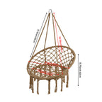 Ring Cotton Rope Hanging Chair Iron Woven with 200kg, Wood - product gallery image 11