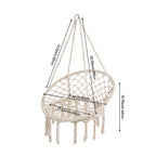Ring Cotton Rope Hanging Chair Iron Woven with 200kg, Wood - product gallery image 16